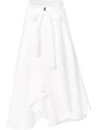Lisa Marie Fernandez - Bow Detail Pleated Skirt - Women - Linen/flax - One Size, Women's, White, Linen/flax