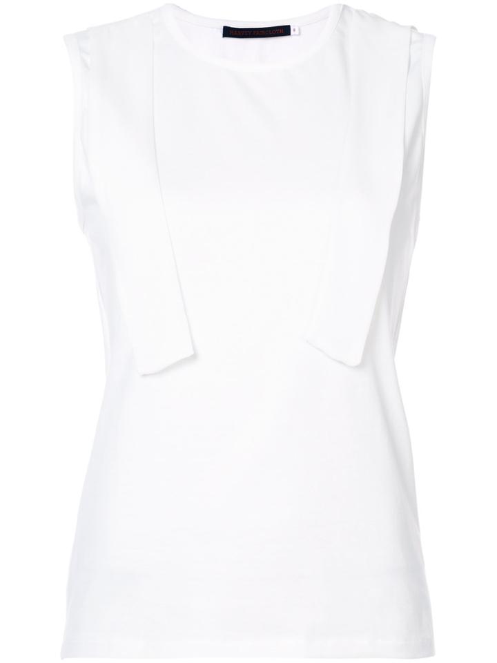 Harvey Faircloth Draped Detail Tank - White