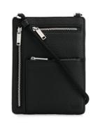 Boss Hugo Boss Pebbled Leather Shoulder Bag - Black