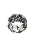 Nove25 Dotted Curb Ring - Silver