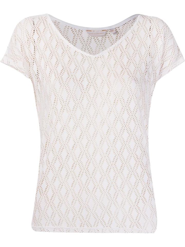 Lygia & Nanny Lace Top, Women's, Size: 40, White, Polyamide/spandex/elastane