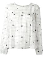 Vanessa Bruno Athé Three-quarters Sleeve Shift Blouse, Women's, Size: 40, White, Polyester/cotton