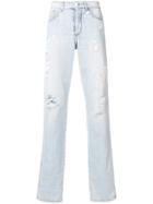 Gcds Ripped Slim Jeans - Blue