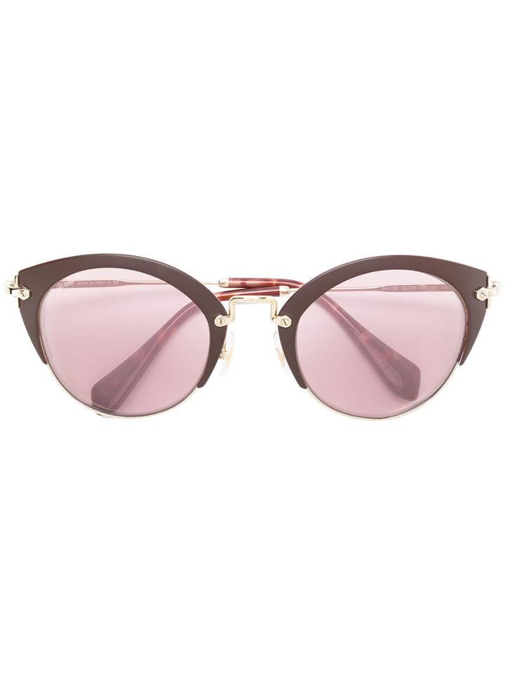 Miu Miu Eyewear Heart Collection Sunglasses - Brown