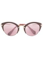 Miu Miu Eyewear Heart Collection Sunglasses - Brown