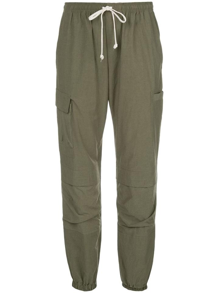 John Elliott Lace Fastening Cargo Trousers - Green