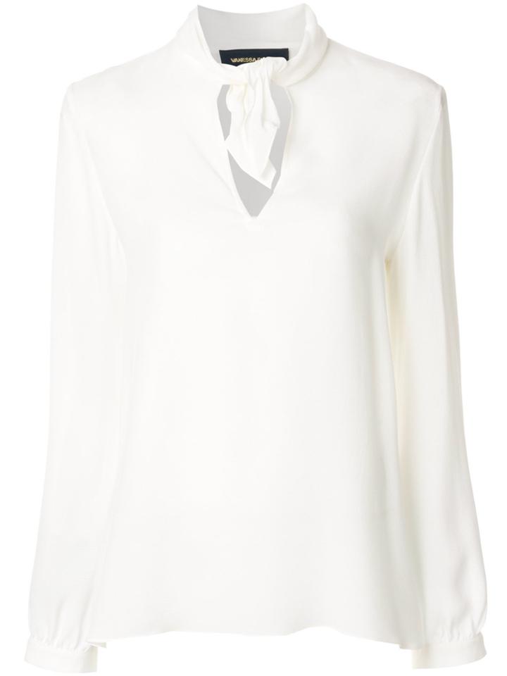 Vanessa Seward Neck-tie Blouse - White