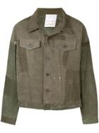 Readymade Distressed Denim Jacket - Green