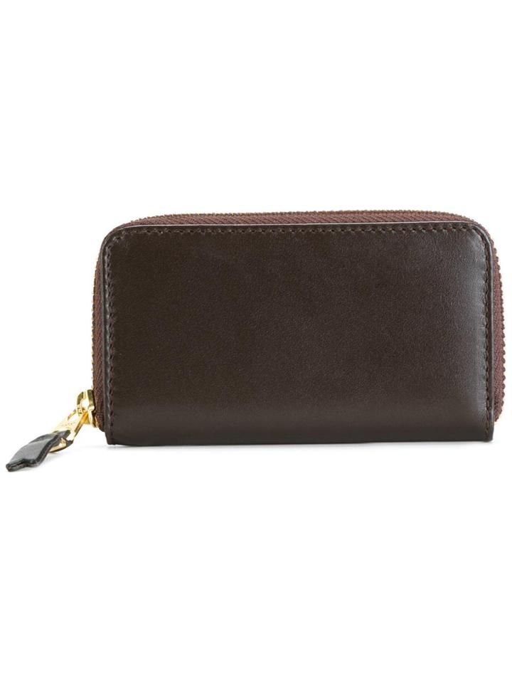 Comme Des Garçons Wallet Zip Around Wallet - Brown