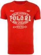 Polo Ralph Lauren Logo Print T-shirt, Men's, Size: Xl, Red, Cotton
