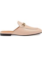 Gucci Princetown Leather Slippers - Pink