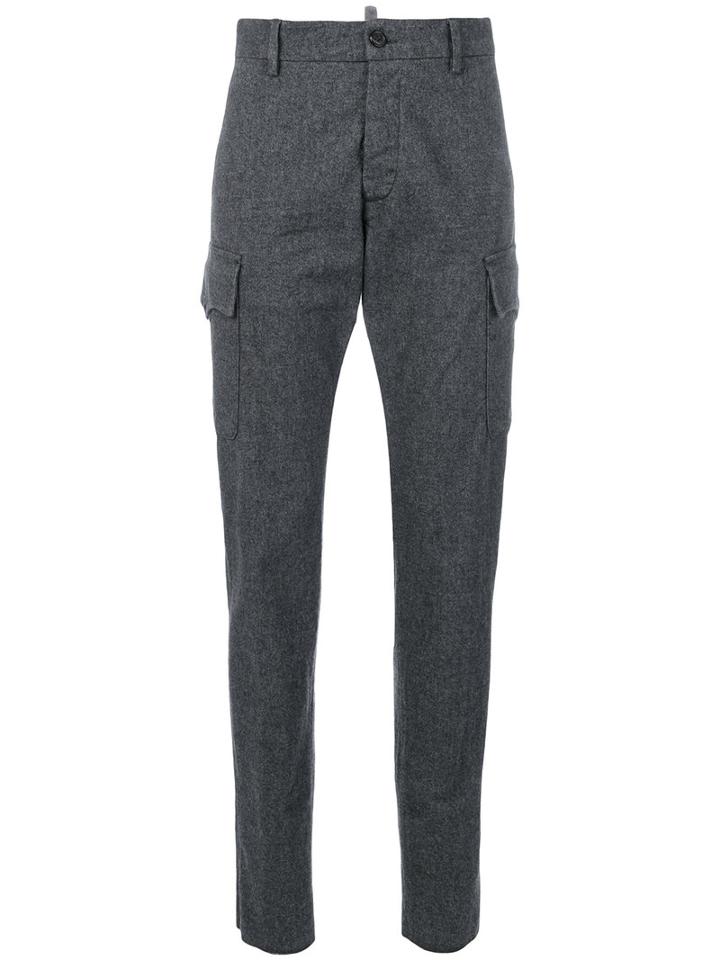 Dsquared2 - Drop-crotch Cargo Trousers - Women - Cotton/spandex/elastane - 38, Grey, Cotton/spandex/elastane