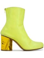 Maison Margiela Crushed Heel Ankle Boots - Yellow
