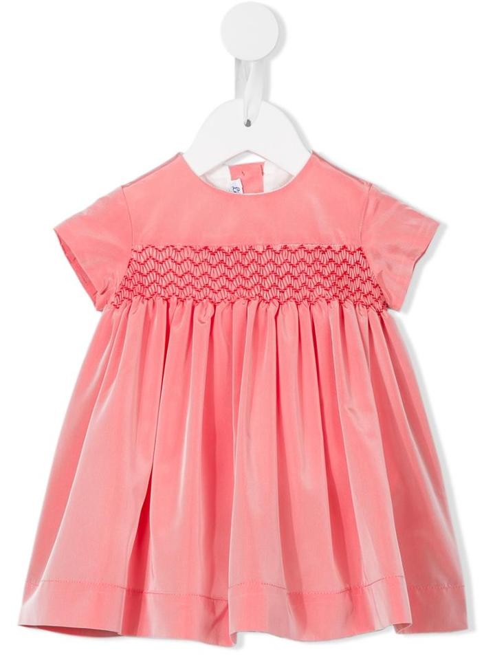 Little Bear - Smocked A-line Dress - Kids - Acrylic/polyester - 6 Mth, Pink/purple