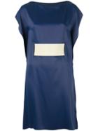 Mm6 Maison Margiela Belted Dress, Women's, Size: 40, Blue, Viscose/acetate