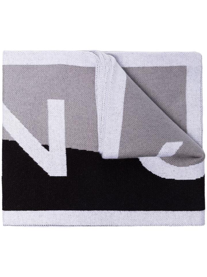 Givenchy Logo Intarsia Scarf - Grey