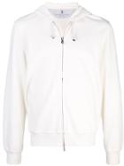 Brunello Cucinelli Hooded Zip-up Jacket - White