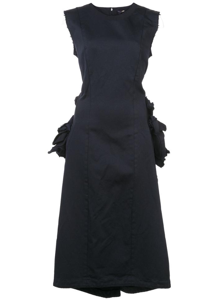 Comme Des Garçons Midi Sleeveless Dress - Blue