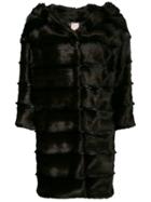 Venus Fur Hooded Coat - Brown