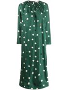 Chinti & Parker Long Polka Dot Dress - Green