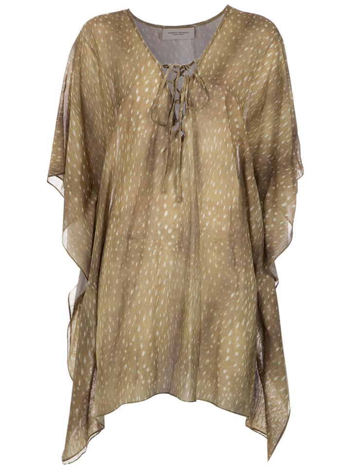 Adriana Degreas - Kaftan - Women - Silk/cotton - One Size, Beige, Silk/cotton