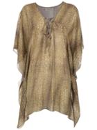 Adriana Degreas - Kaftan - Women - Silk/cotton - One Size, Beige, Silk/cotton