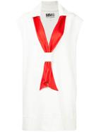 Mm6 Maison Margiela Scarf Detail Dress - White