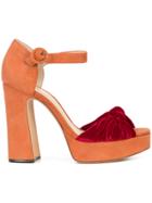 Alexandre Birman Bow Front Sandals - Yellow & Orange