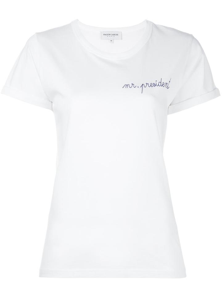 Maison Labiche - Mr. President T-shirt - Women - Cotton - S, White, Cotton