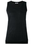 P.a.r.o.s.h. - Knitted Tank Top - Women - Cotton/viscose - M, Black, Cotton/viscose