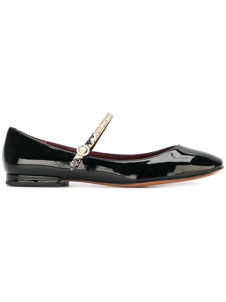 Marc Jacobs 'poppy' Mary Jane Ballerinas - Black