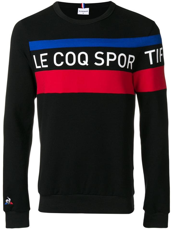 Le Coq Sportif Logo Print Sweatshirt - Black
