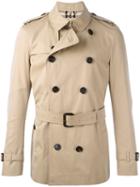 Burberry Midi Trenchcoat, Men's, Size: 52, Brown, Cotton/viscose