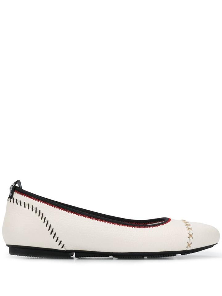 Hogan Flat Ballerina Shoes - White