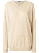 Jil Sander Vintage V-neck Jumper - Nude & Neutrals