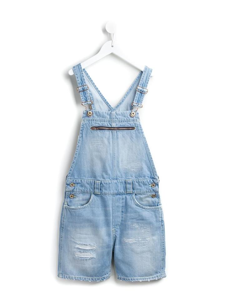 Dondup Kids Denim Dungarees, Girl's, Size: 12 Yrs, Blue