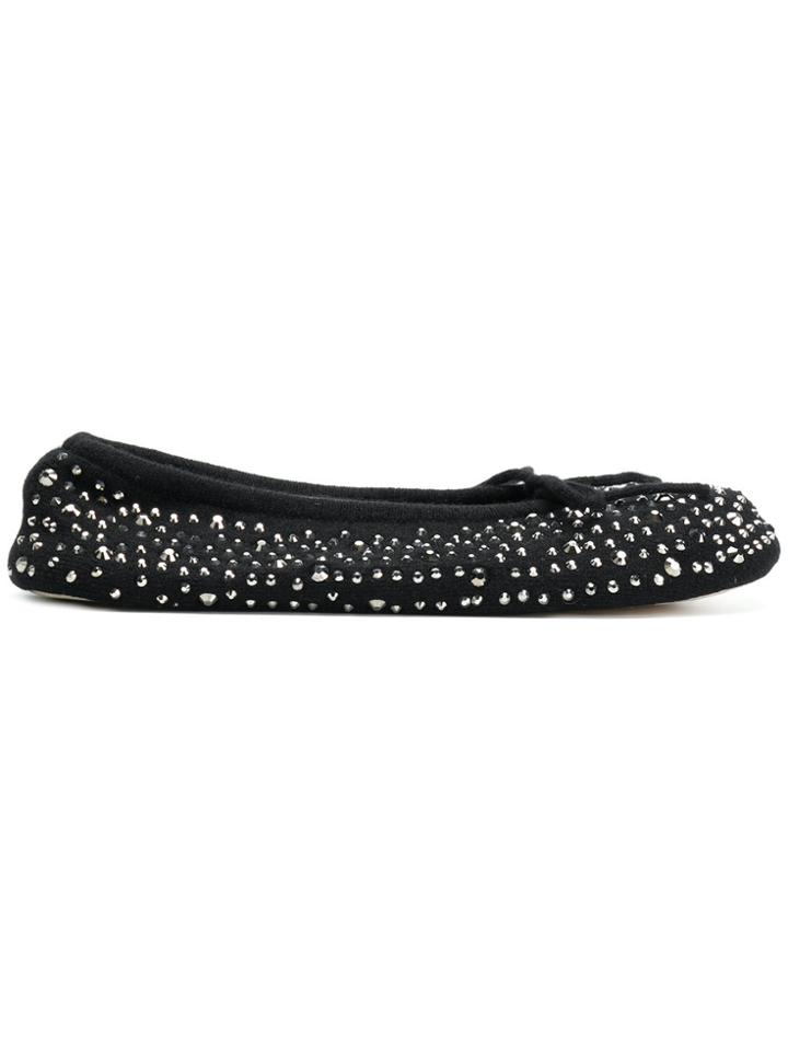 N.peal Jewelled Slippers - Black