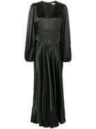 Ganni Cameron Polka Dot Maxi Dress - Black