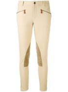 Ralph Lauren - Patches Cropped Skinny Trousers - Women - Cotton/spandex/elastane - 8, Nude/neutrals, Cotton/spandex/elastane