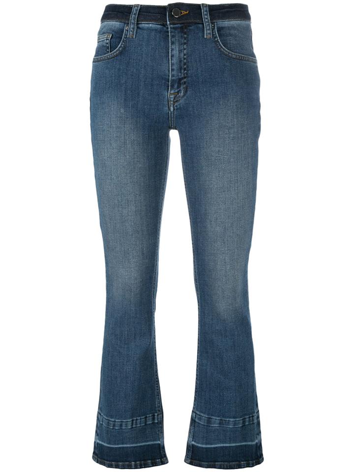 Victoria Victoria Beckham Cropped Flare Jeans - Blue