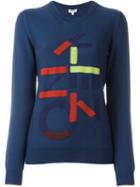 Kenzo Kenzo Letters Jumper, Women's, Size: Small, Blue, Wool