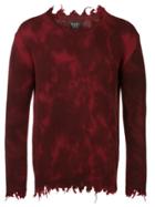 Overcome Zig-zag Hem Sweater - Red