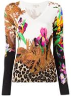 Etro Floral Print Knitted T-shirt, Women's, Size: 48, Silk/spandex/elastane