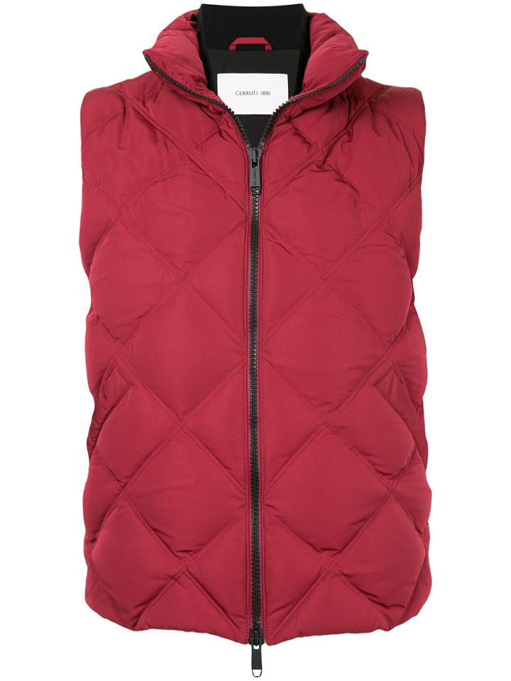Cerruti 1881 Quilted Gilet - Red