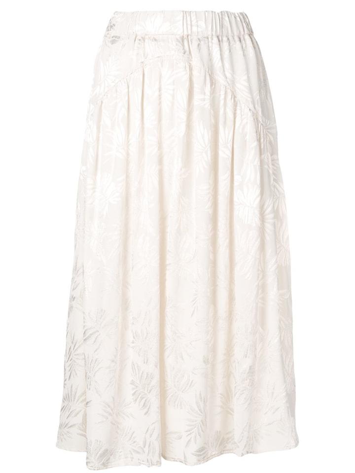 Guardaroba Tone-on-tone Skirt - White