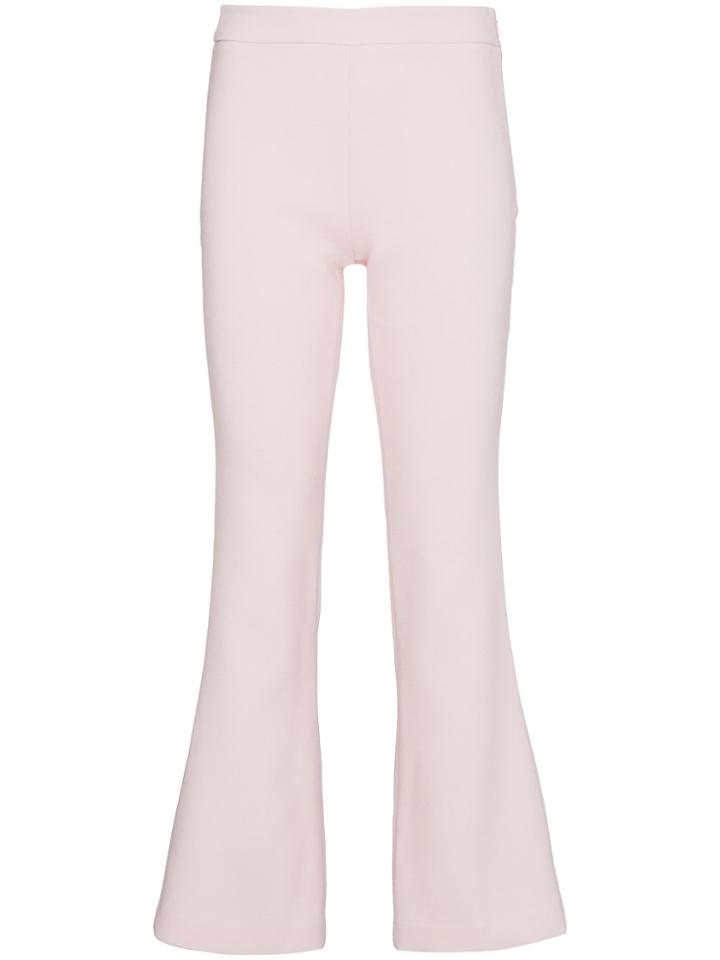Giambattista Valli Cropped Kick Flare Trousers - Pink & Purple