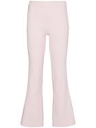 Giambattista Valli Cropped Kick Flare Trousers - Pink & Purple