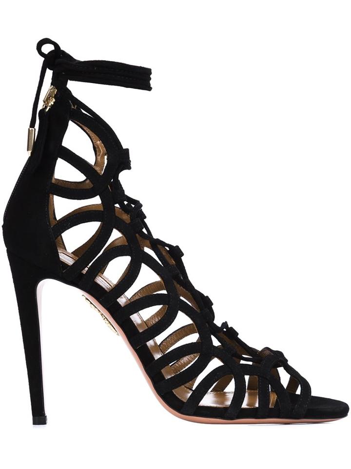 Aquazzura Ankle Lace-up Stiletto Sandals