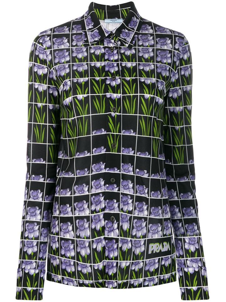 Prada Flower Print - Black