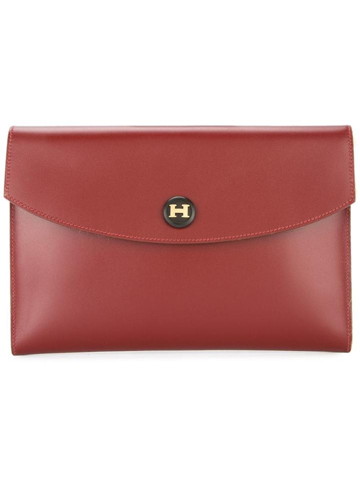 Hermès Vintage Pochette Rio Clutch Hand Bag - Red